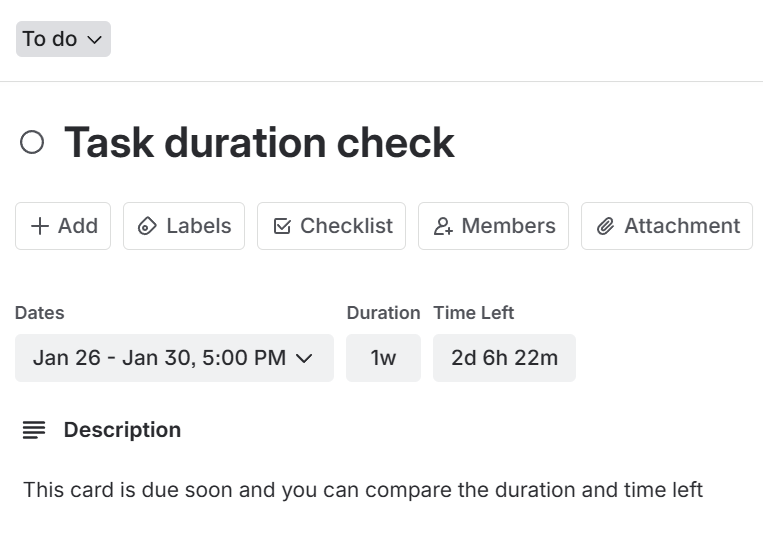 Task Duration & Scope